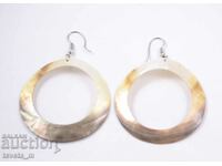 Clam shell earrings, mother of pearl