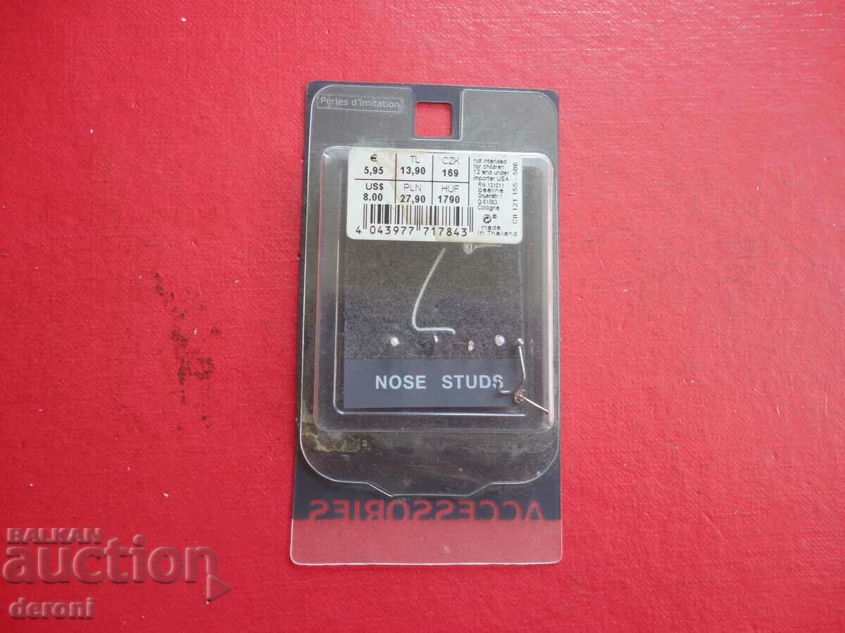 Silver earrings nose studs - 5 Silver earrings nose studs - 5