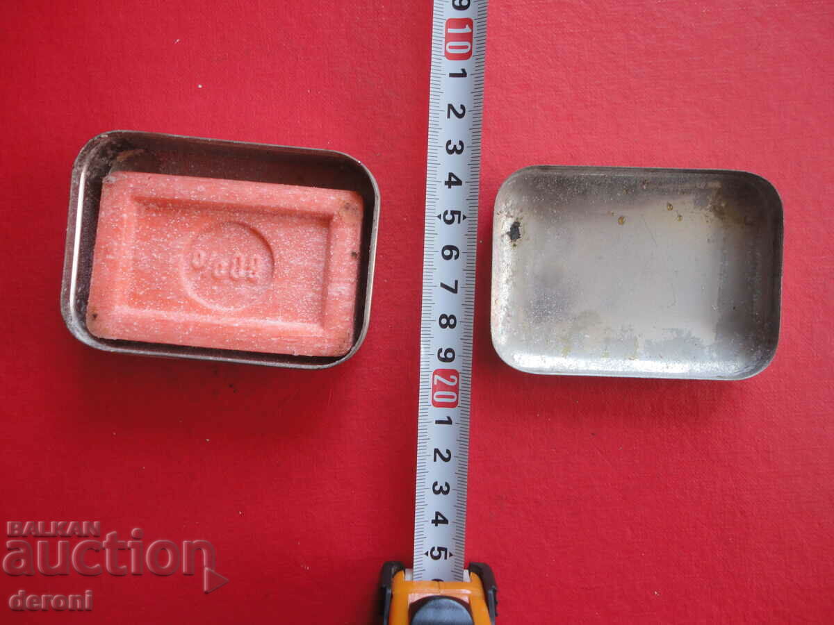 German metal soap dish with soap with price 10.00 BGN | € 5.11 German metal soap dish with soap with price 10.00 BGN | € 5.11