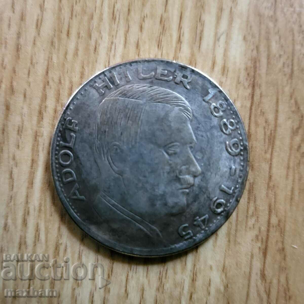 Coin Adolf Hitler Third Reich Germany