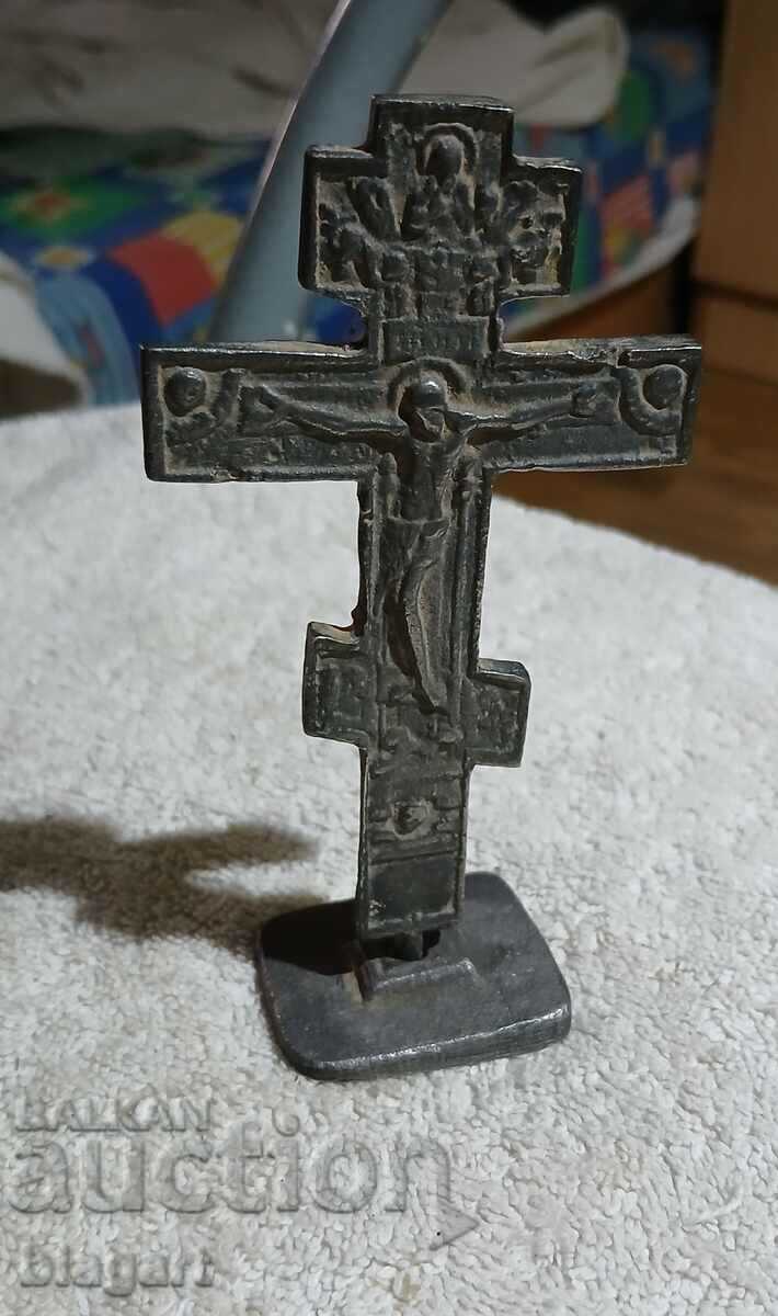 Orthodox cross with prosphorus stamp