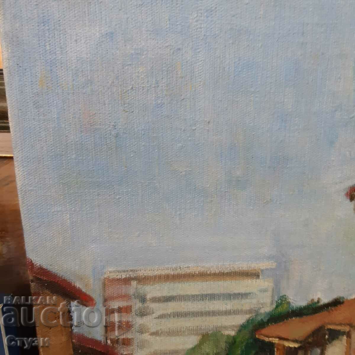 K. Golov, „Iz Lovech”, 1974, ulei, 50 x 35 cm cu preț € 112.48 | 219.99 BGN