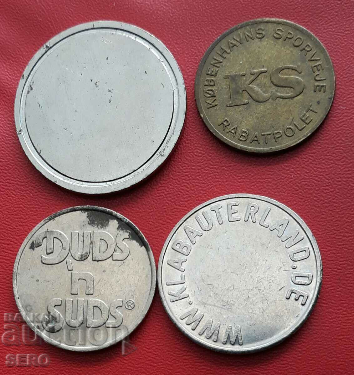 Tokens-lot 4 pieces