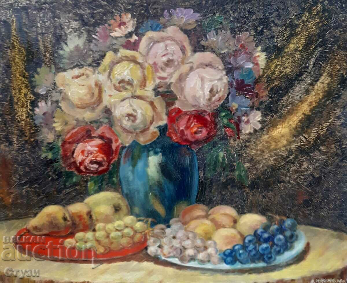 T. M. Pelov, „Natura moartă”, 1979, ulei, 43 x 56 cm