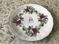 A beautiful porcelain plate with markings