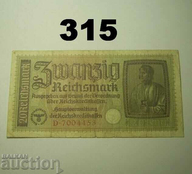 Germany 20 mark 1939-1944 Swastika