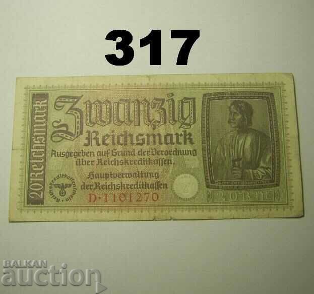 Германия 20 mark 1939-1944 Свастика