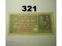 Germany 20 mark 1939-1944 VF Swastika