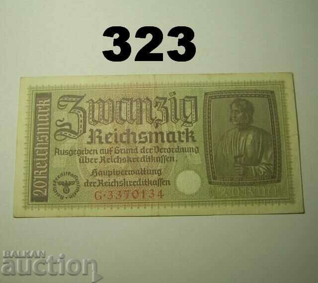 Germany 20 mark 1939-1944 VF Swastika