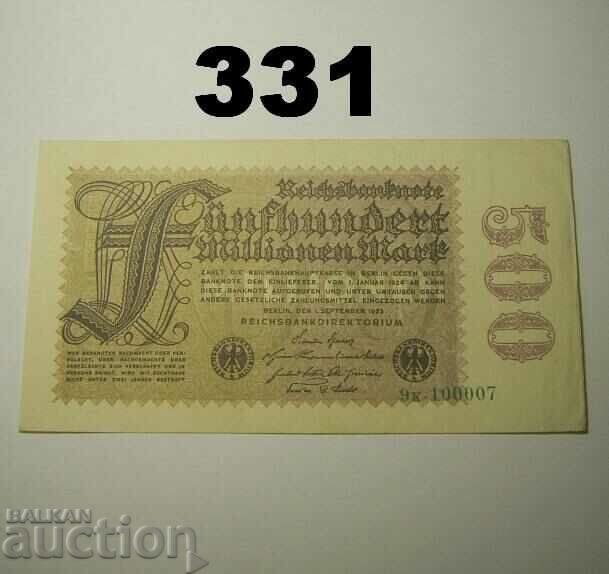 Germania 500 de milioane marca 1923 XF 100007