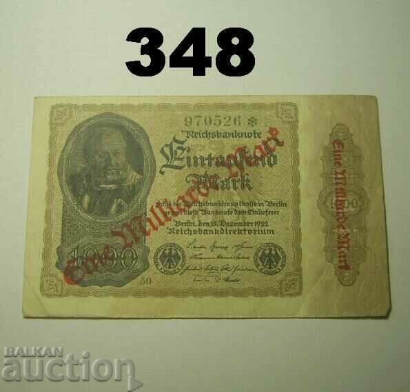 Berlin 1 milliarde mark 1922 VF Germany