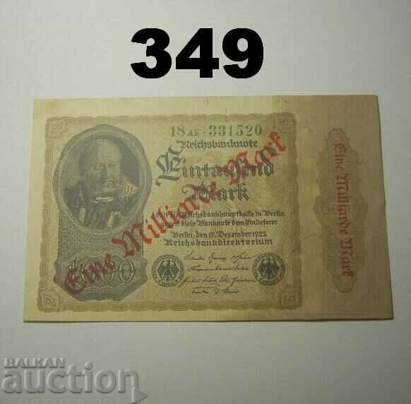 Berlin 1 miliarde mark 1922 XF+ Germania