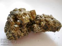 Mountain crystal in pyrite