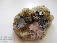 Mountain crystal in pyrite and galena