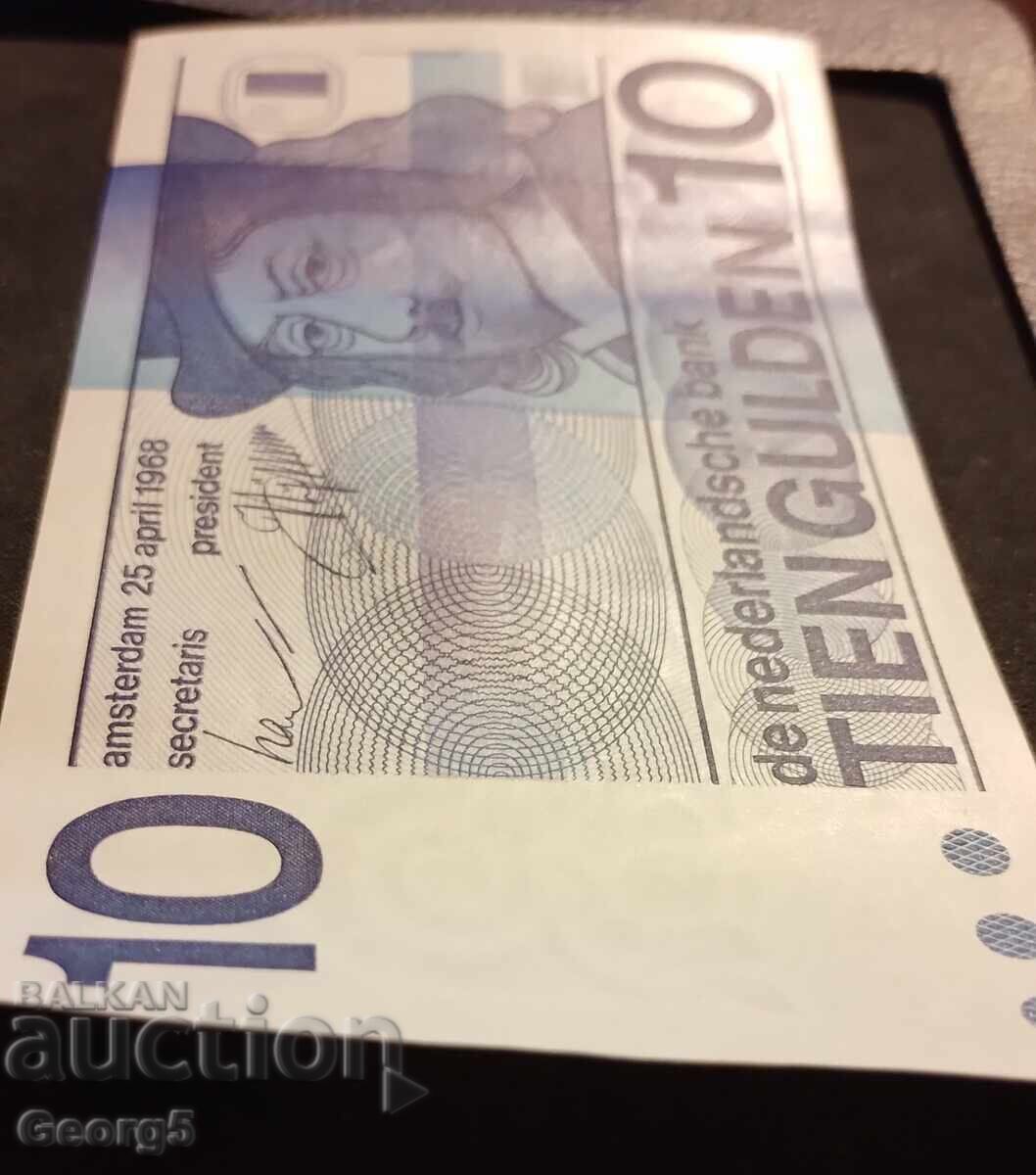 10 guldeni 1968 AUNC cu preț € 19.00 | 37.16 BGN