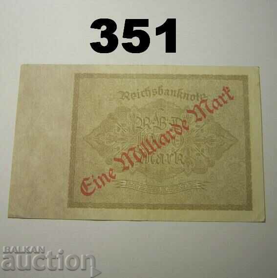 Βερολίνο 1 δισεκατομμύριο μάρκο 1922 XF Γερμανία με τιμή 6.00 BGN | € 3.07 Βερολίνο 1 δισεκατομμύριο μάρκο 1922 XF Γερμανία με τιμή 6.00 BGN | € 3.07