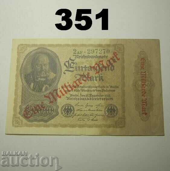 Berlin 1 miliarde mark 1922 XF Germania