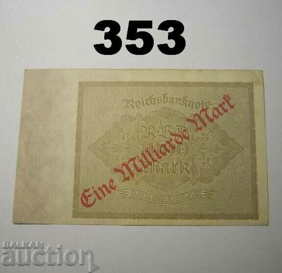 Berlin 1 milliarde mark 1922 XF+ Germany with price 7.00 BGN | € 3.58 Berlin 1 milliarde mark 1922 XF+ Germany with price 7.00 BGN | € 3.58
