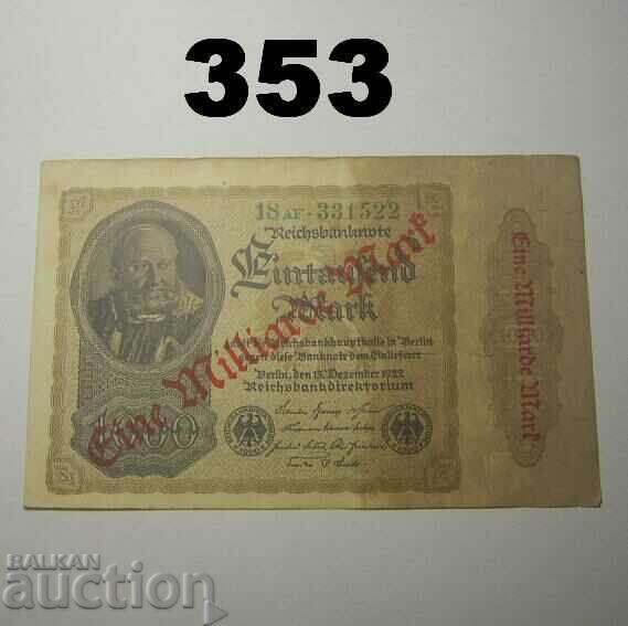 Berlin 1 miliarde mark 1922 XF+ Germania