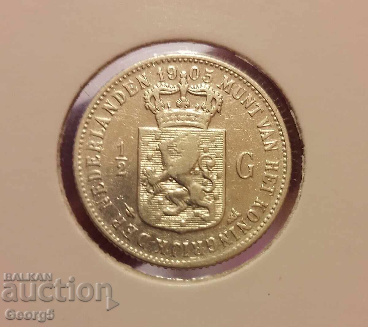 1/2 guilder 1905 and 1929 silver with price € 23.01 | 45.00 BGN