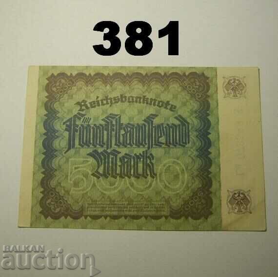 RR! Berlin 5000 mark 1922 XF+ "Wz. Wellen" with price 20.00 BGN | € 10.23 RR! Berlin 5000 mark 1922 XF+ "Wz. Wellen" with price 20.00 BGN | € 10.23