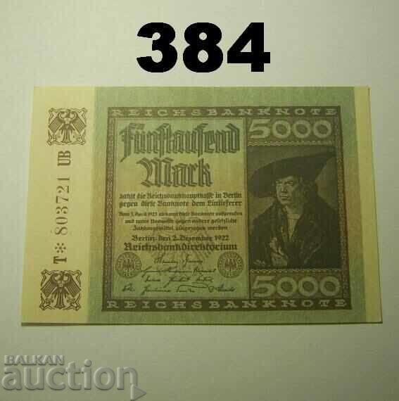 Berlin 5000 mark 1922 UNC Германия