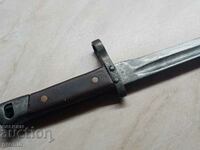 Old Mannlicher bayonet with cane, bayonet, knife, rifle