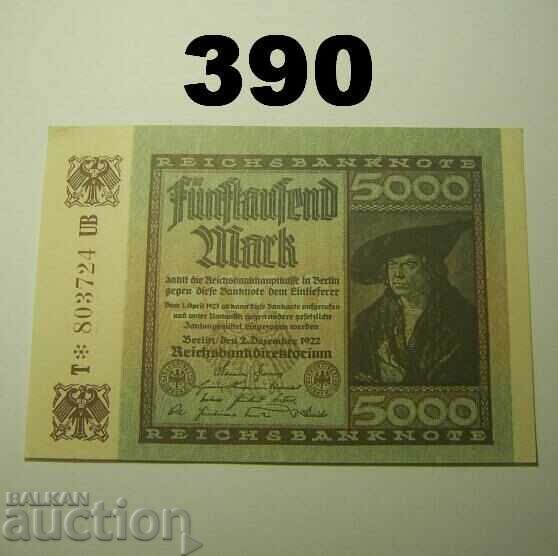 Berlin 5000 mark 1922 UNC Germania