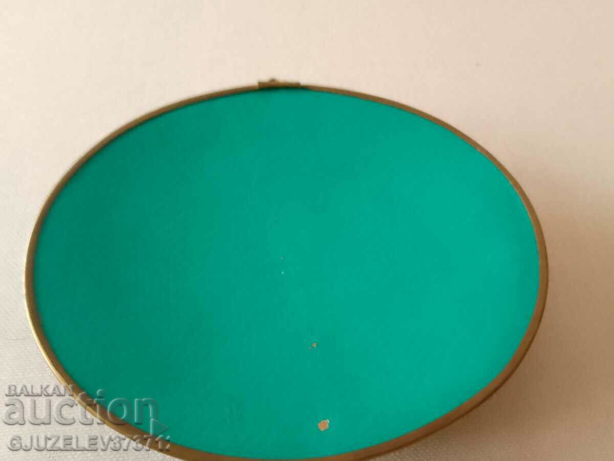 Auction  Convex Oval Glass Frame Geneva Souvenir Photo