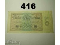 Berlin 10 miliarden mark 1923 VF+ Germania