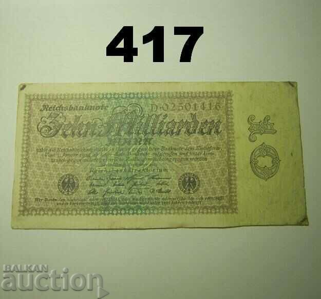 Berlin 10 milliarden mark 1923 Germany