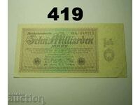 Berlin 10 miliarden mark 1923 XF+ Germania