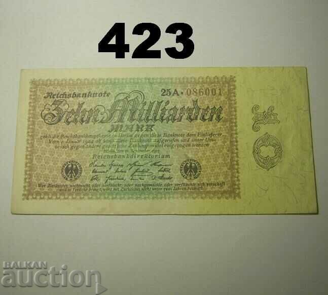 Berlin 10 miliarden mark 1923 aXF Germania