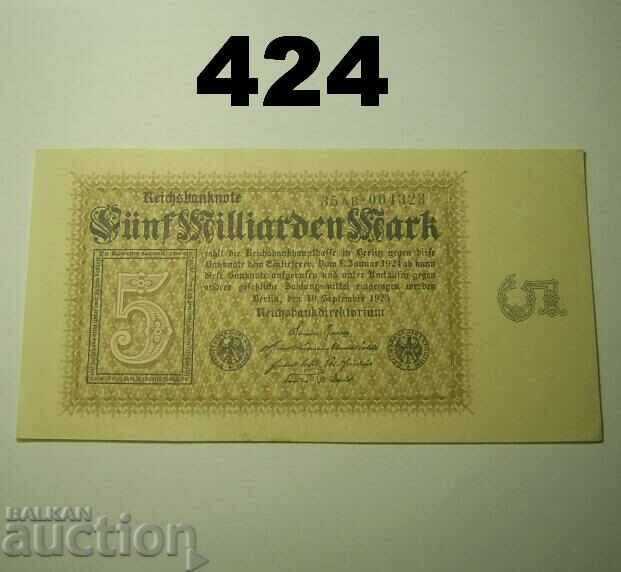 Berlin 5 miliarden mark 1923 AU/UNC Germania