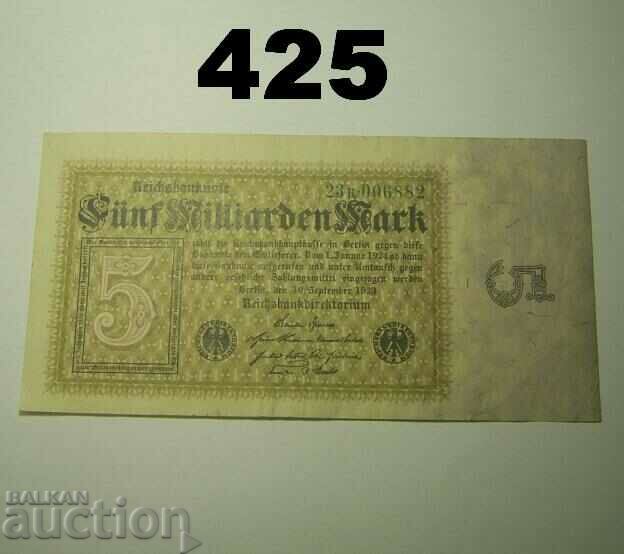 Berlin 5 milliarden mark 1923 VF+/XF Germany