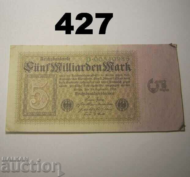 Berlin 5 milliarden mark 1923 Germany