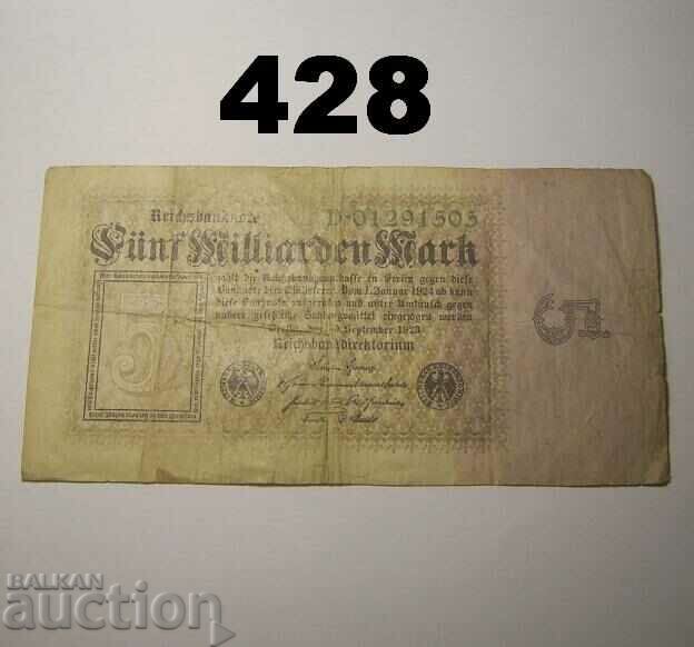 Berlin 5 milliarden mark 1923 Germany