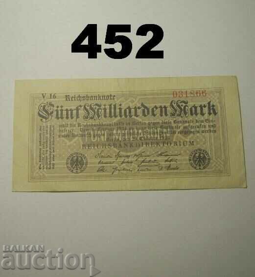 Berlin 5 milliarden mark 1923 VF DEU-145.c