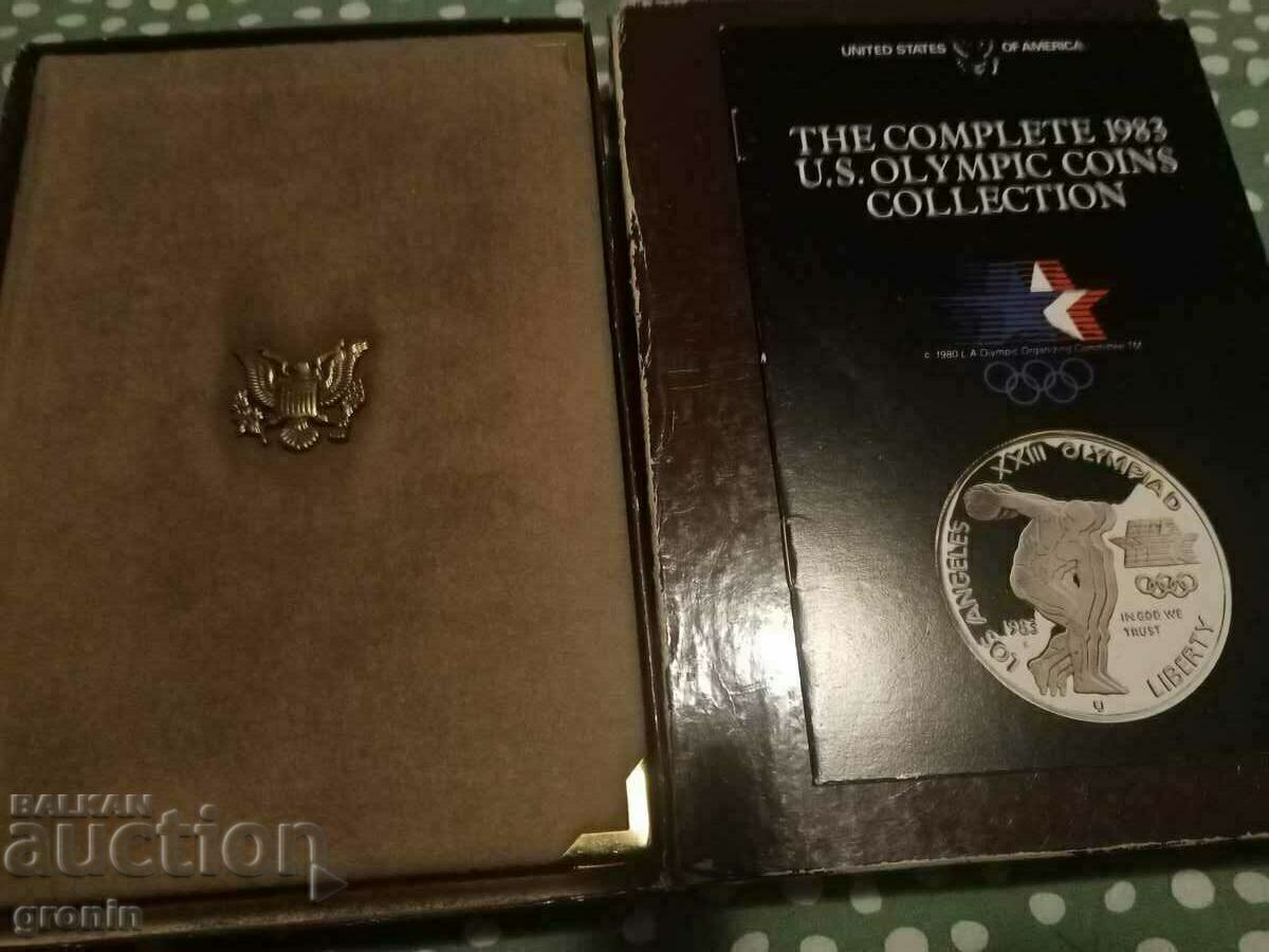 UNC,1983,USA,Silver,Olympic lot eagle,Coins,USA,Dollar with price 220.00 BGN | € 112.48 UNC,1983,USA,Silver,Olympic lot eagle,Coins,USA,Dollar with price 220.00 BGN | € 112.48