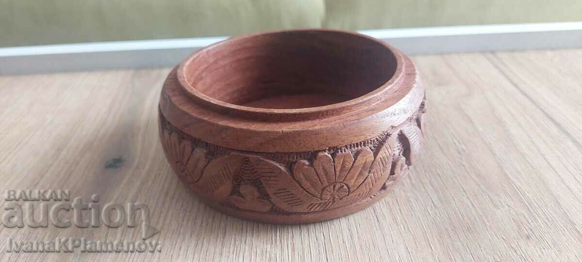 Wood carving bowl