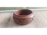 Wood carving bowl