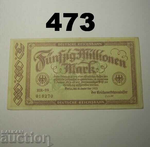 Berlin 50 millionen mark 1923 XF+ Germany