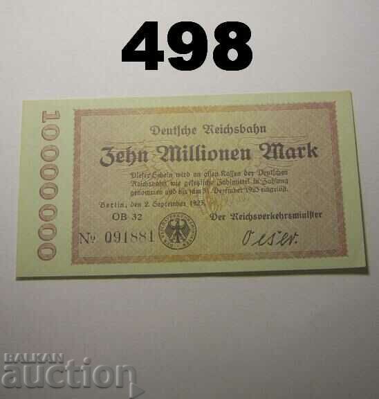 Berlin 10 millionen mark 1923 XF+/AUNC Germany