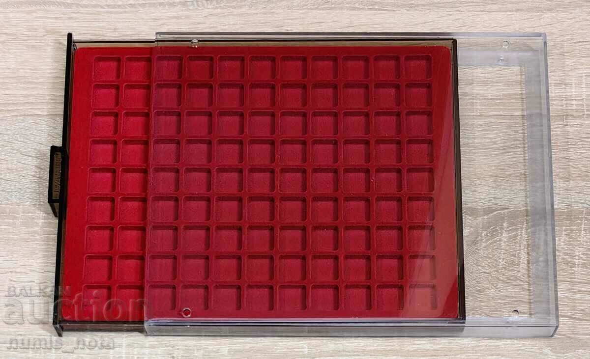 coin boards with protective cover - 99 sockets x 19 mm.