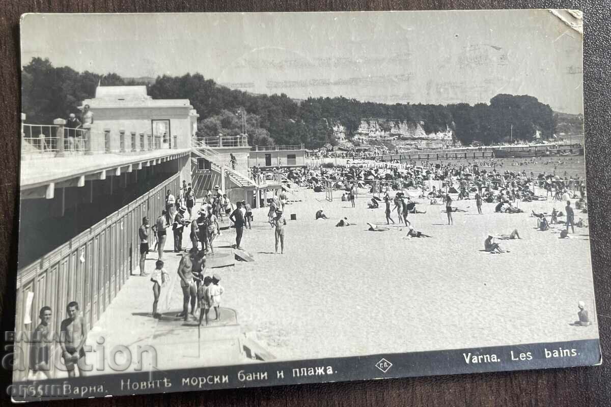 4578 Kingdom of Bulgaria Varna The New Baths and Paskov Beach 1931