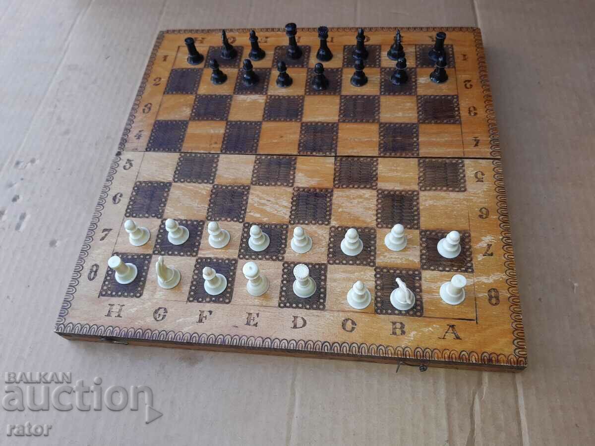 Παλιά ξύλινη σκακιέρα - 5