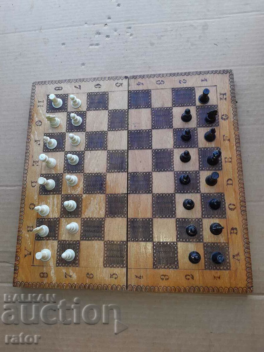 Παλιά ξύλινη σκακιέρα - 6