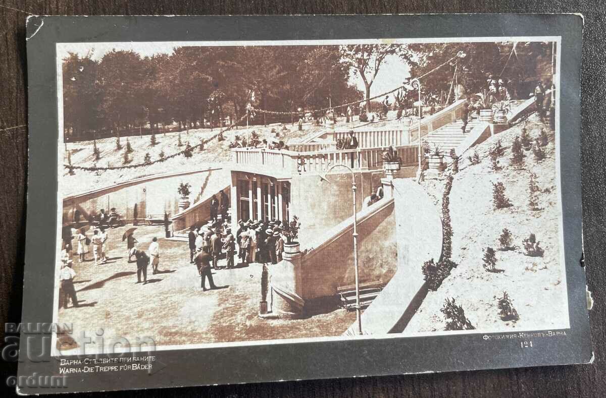 4591 Kingdom of Bulgaria Varna The stairs at the baths 1932