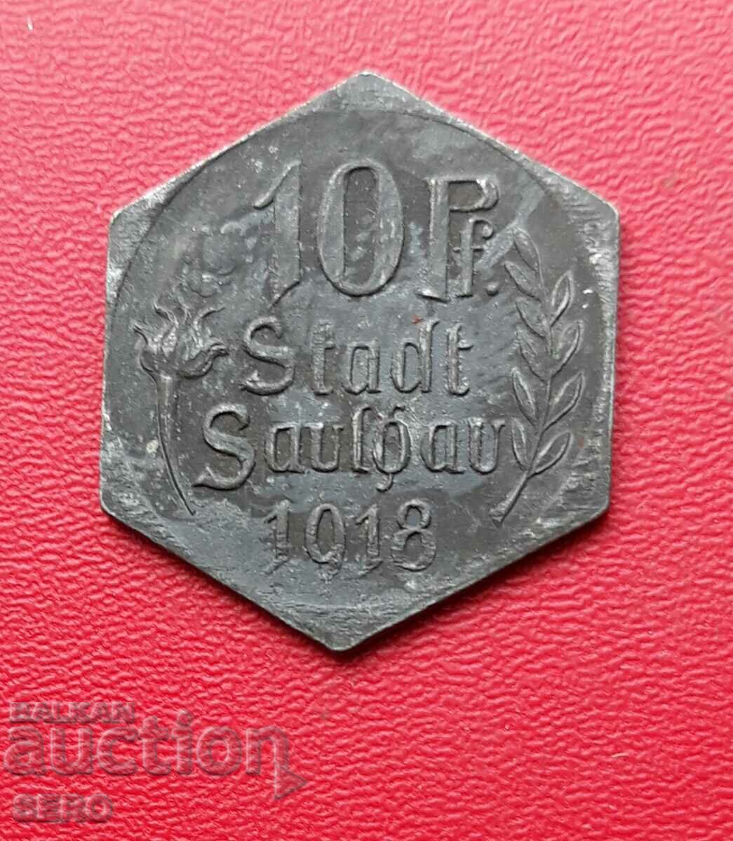 Germany-Baden-Württemberg-Saulgau-10 pf. 1918