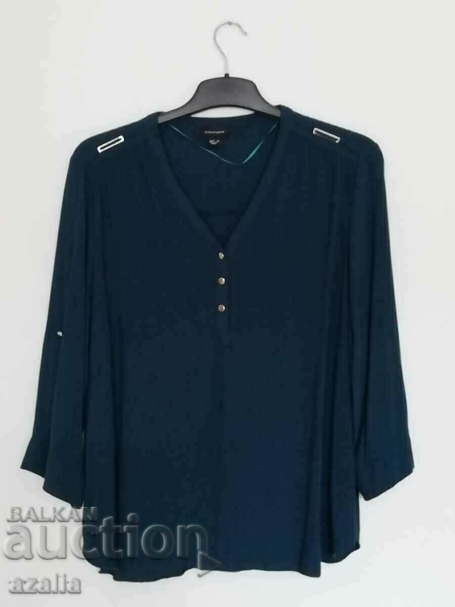 Olive green women's tunic/blouse size 46